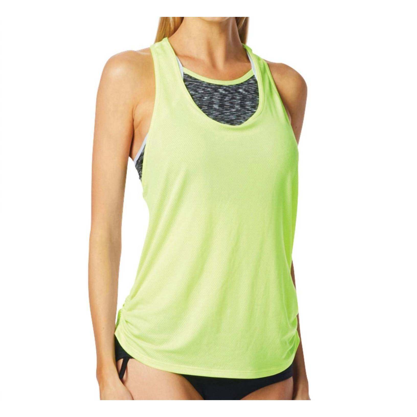 New Bh Sport Breakaway 2-In-1 Racerback Mesh Tank In Green